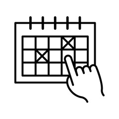 Calendar icon. Calendar planner. Mark the date, holiday, important day concepts.