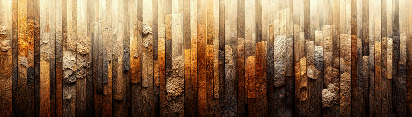 Wooden   background for design. Color gradient. Modern, futuristic. wallpaper, web banner, generative ai