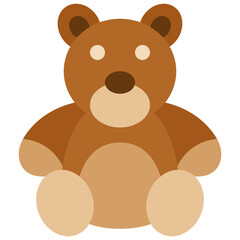 teddy bear flat icon