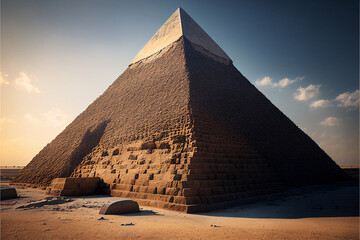 AI Generated  The Great Pyramid of Giza close up view, Egypt, 