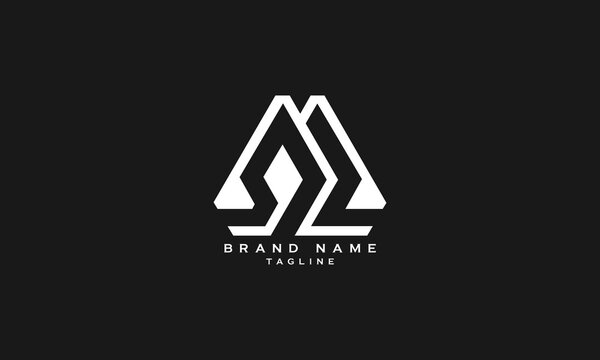 QML, QL, LQ, Abstract initial monogram letter alphabet logo design