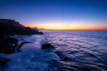 Obraz premium Sonnenuntergang Playa de la Pared