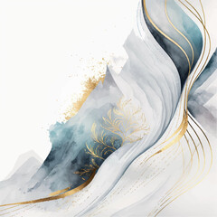 Abstract fluid art background design watercolor vector © 1emonkey