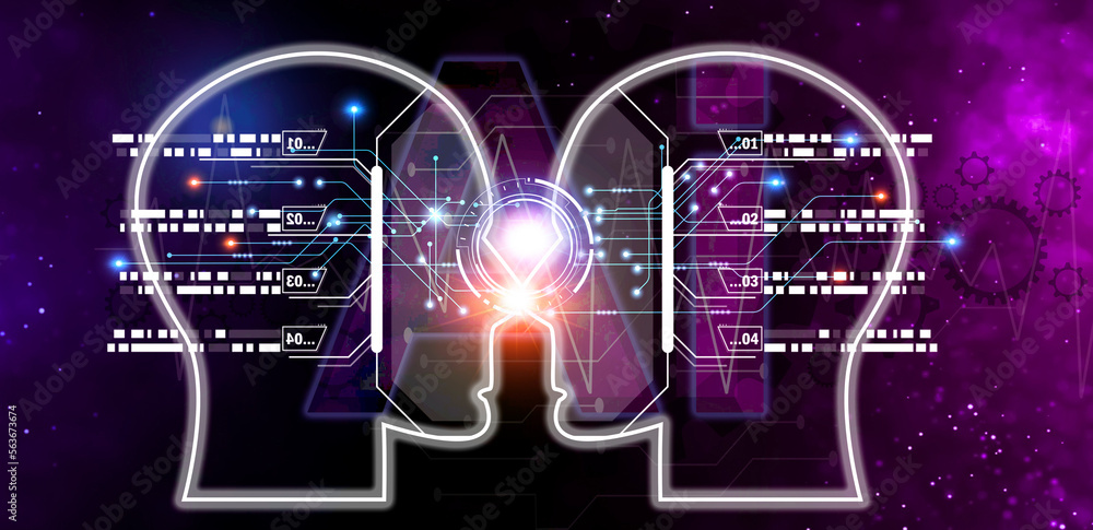 Poster the concept of using artificial intelligence (ai) to control the system, the industry that uses arti