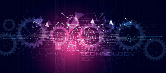 Obraz premium intelligenza artificiale, ai, composizione grafica, 
