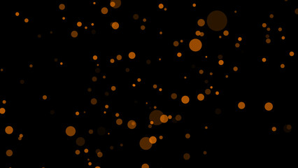 Gold bokeh on black background