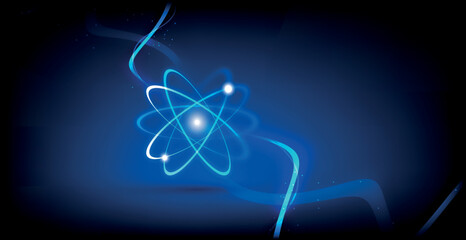 atomo, energia nucleare, - obrazy, fototapety, plakaty