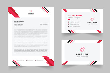 Abstract Letterhead Design and business card Design Template