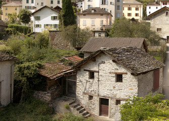 Village of Soazza in the Swiss Canton of Grisons
