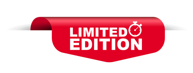 red vector illustration banner limited edition