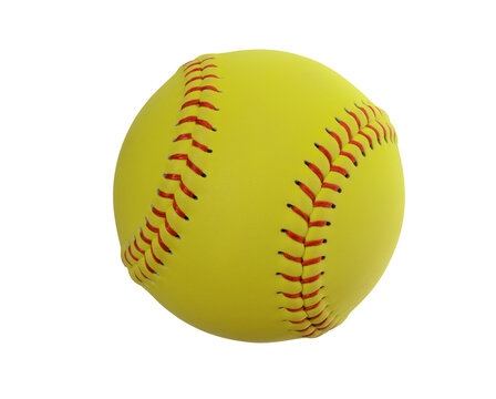 Softball on clear transparent background. PNG