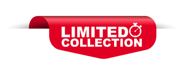red vector illustration banner limited colection
