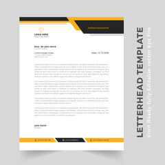 Corporate business letterhead in abstract design