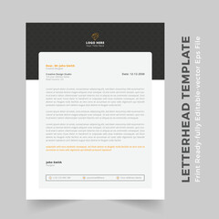 Clean and professional corporate company business letterhead template design
