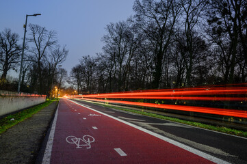 Cycle lane traffic