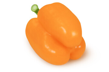 Orange pepper on an isolated white background.
