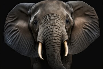 Highly detailed portrait of elephant. Generative AI