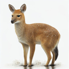 Chinese Water Deer full body image with white background ultra realistic



