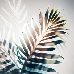 Natural Palm Shadow Background. Illustration AI Generative