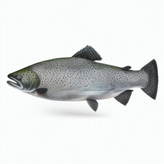 Obraz premium Chinook Salmon full body image with white background ultra realistic