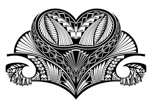 Polynesian tattoo pattern maori, samoa ornament symbol, ethic tribal template vector.