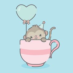 baby monkey with balloon