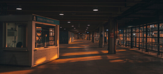 old building station boat Hoboken New Jersey 