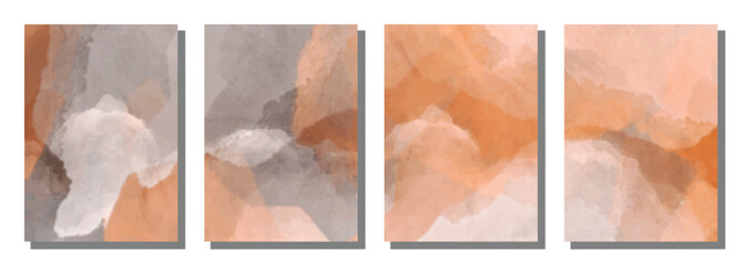 Abstract watercolor brush background. Set background. Vector illustration.