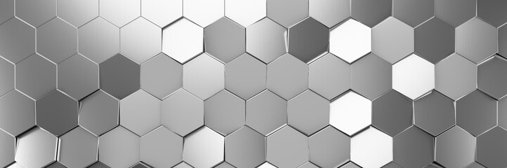Futuristic and technological hexagonal background. 3d rendering