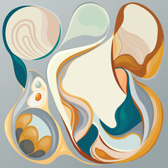 Abstraction vector illustration on pearl background 