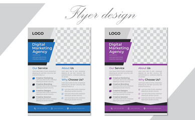 abstract business flyer,  vector illustration template in A4 size, Business Flyer Brochure Template Design,