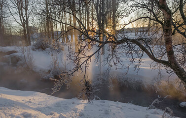 river in winter