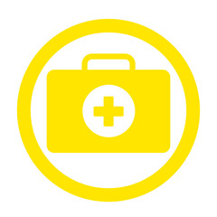 yellow medical box icon