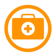 orange medical box icon