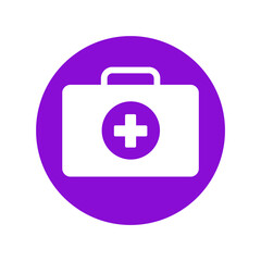 purple medical box icon