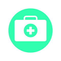 green green mint medical box icon