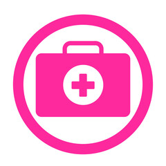 Fototapeta premium pink medical box icon