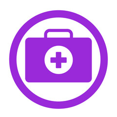 purple medical box icon