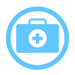 Obraz premium blue medical box icon
