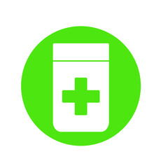 green medical bottle icon