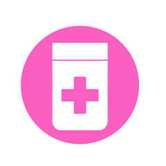 pink medical bottle icon