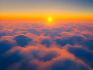 sunrise over the clouds