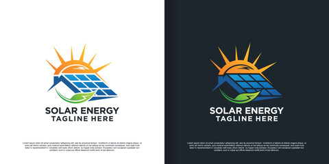 Solar energy logo design summer sunburst with unique concept Premium Vector Part 6