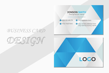 Set of modern business card print templates. Personal visiting card with company logo. Modern Business Card - Creative and Clean Business Card Template. 