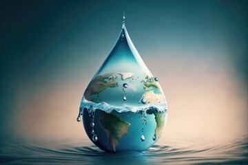 Obraz premium Concept for the World Environment Day. Drought prevention concept. Generative AI