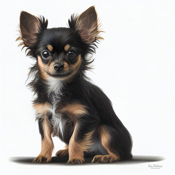 Chorkie full body image with white background ultra realistic



