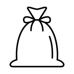 Santa Gift bag, Candy Bag Icon Logo Design Vector Template Illustration Sign And Symbol Pixels Perfect