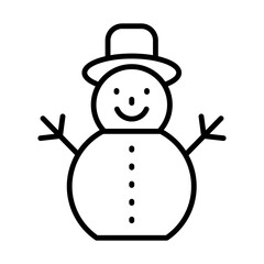 Snowman Icon Logo Design Vector Template Illustration Sign And Symbol Pixels Perfect