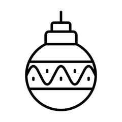 Christmas Ornament Icon Logo Design Vector Template Illustration Sign And Symbol Pixels Perfect