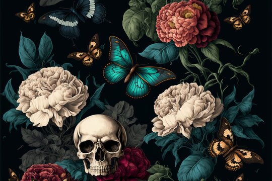 Black Floral Background Stock Photos Images and Backgrounds for Free  Download